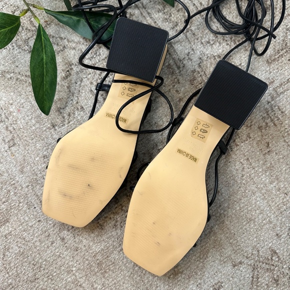 London Rag “Spruce Dessert” Black Strappy Block Heel Sandals – Size 7 - Picture 5 of 6